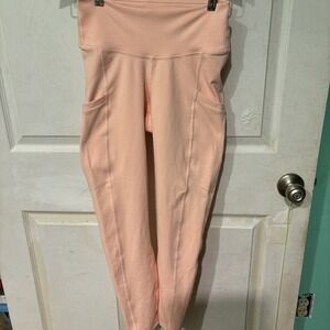 FABLETIC Juicy Peach Capri Leggings Womens Small Side Pockets Butter Soft NWOT